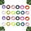 400Pièces Kit Œillets Métal Variée Pour Accessoires Textile 8