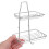 3Pièces Porte- Double Usage Vis Lavabo Douche Argenté 7