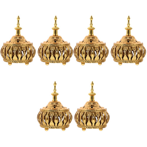 6Pièces Brûleurs D'encens De Table Vintage Métal Pour Relaxation 1