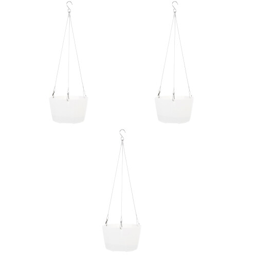 3Ensembles Cache-Pots Suspendus Blancs Pour Jardin Durable 2