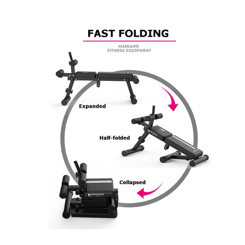 Verstelbare Sit - up Bank AB Plat Hellend Afdalend Buikspiertraining Crunch 1