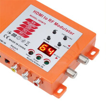 TV/AV to RF Modulator Coaxial UHF Converter Adapter for HD Digital AV Video to Analog Coax TV for NTSC Format US Plug
