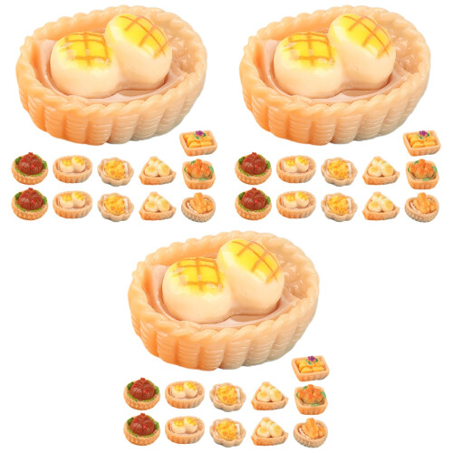 45Pièces Miniatures Aliments Résine Résistants Décorations Maison 1