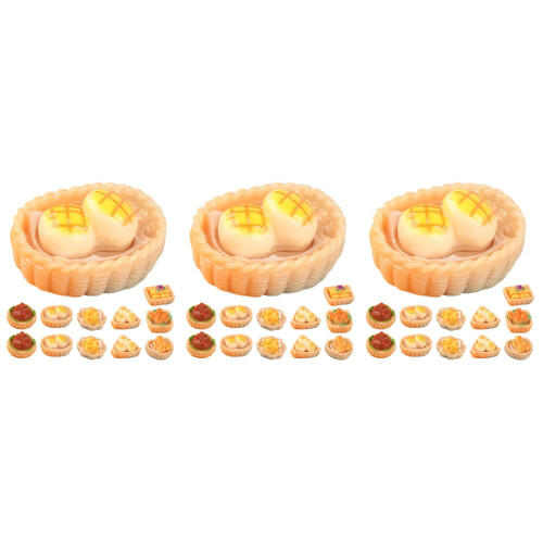 45Pièces Miniatures Aliments Résine Résistants Décorations Maison 2