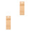 2Pièces -Linge Manuel Bois Bambou Beige Usage Maison 2