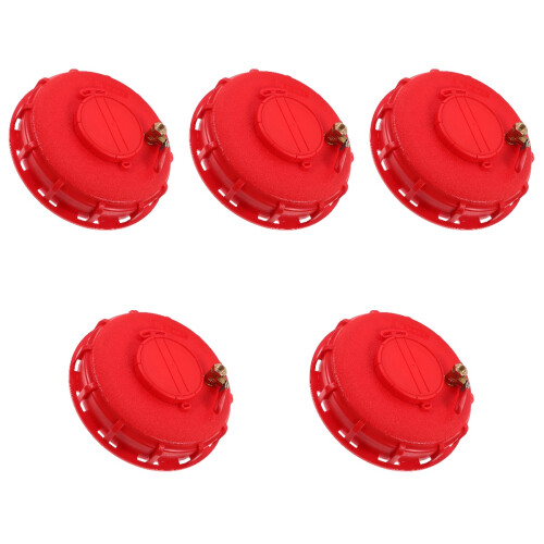 5Pièces Couvercles Plastiques Ibc Rouge Étanches Réutilisables 2