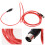Rood Coiled 5-Pin Keyboard Kabel Voor Studio Opname 10
