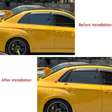 Car Rear Triangular Window Louvers Shutters Blinds Cover Trim for  Impreza WRX STI 2011-2014 Carbon Fiber