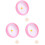 3Pièces Roue D’exercice Rose Pour Hamster Rongeurs 3