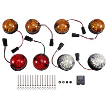 LED Tail Lights Front & Rear Indicator Turn Signal Light Side Lamp Kit for 90 / 110 1990-2016