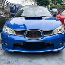 For  Impreza WRX STI 9th 2006-2007 Car Front Middle Grill Grille Cover Trim Sticker Accessories Carbon Fiber