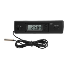 -1 Termometr Samochodowy Wyświetlacz LCD C/F Zegar Czujnik Temperatury Kontroler Wewnętrzny Termostat Zewnętrzny z Sondą