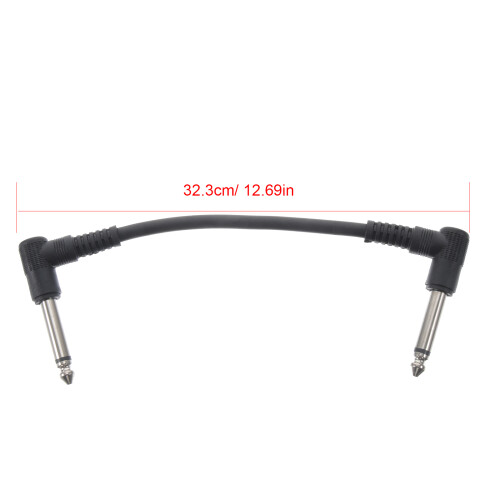 30Pièces Câbles Effet Instrument, Câble Audio Guitare Noir PVC 1
