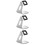 3Pièces Support Chargeur Montre Argent Aluminium Antidérapant 8