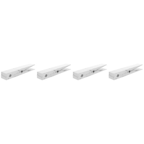 4Pièces Pinces Géantes En Bois Blancs Pour Serviettes Salle De Bain 2