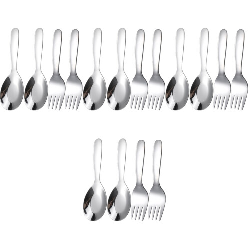 16Pièces Service Couverts Acier Inoxydable Argenté Usage 1