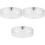 3Pièces Couvre-Gâteaux Transparent Acier Inoxydable 3