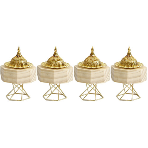 4Pièces Porte-Encens Bois Décor Yoga 2