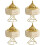 4Pièces Porte-Encens Bois Décor Yoga 4