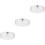 3Pièces Couvre-Gâteaux Transparent Acier Inoxydable 5
