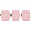 3Pièces De Rangement Néoprène Rose Compact Avec Ajustable 3