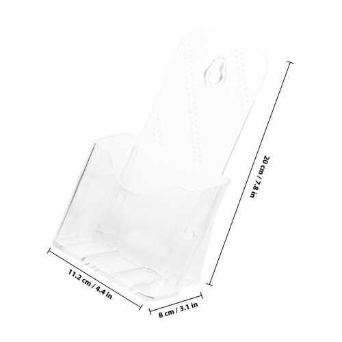 2St Transparante Brochurehouder Acryl Documentendisplay Voor 1