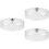 3Pièces Couvre-Gâteaux Transparent Acier Inoxydable 6