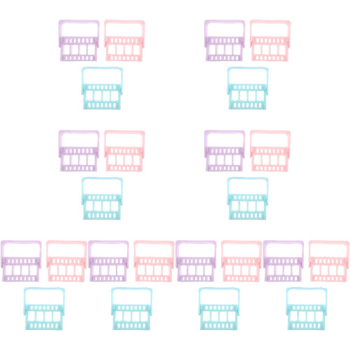 24Pièces Rangement Forets Ongles Multitransparent Durable 2