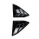 For  Corvette C8 2020-2023 Car Rear Triangle Window Shutters Triangle Sunshade Modified Black 2
