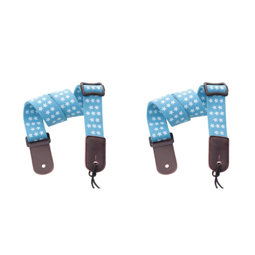 2Pièces Ukulélé Réglable Coton Tête En Cuir Bleu Ciel 1