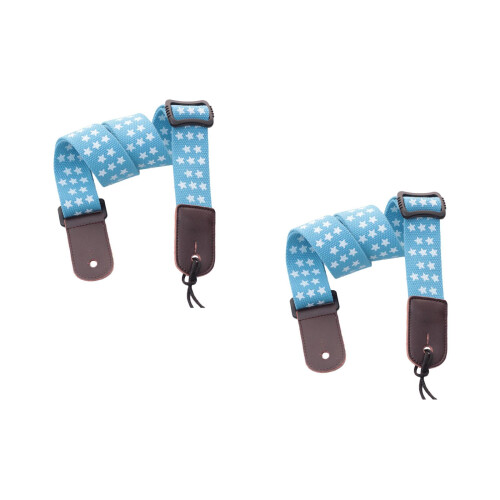 2Pièces Ukulélé Réglable Coton Tête En Cuir Bleu Ciel 2