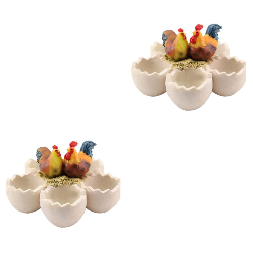 2Pièces Cache-Pots En Résine Multicolores Pour Succulentes Cactus 1