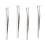 4Pièces Pince Fine Argentée Pour Extensions De Cils 2