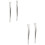 4Pièces Pince Fine Argentée Pour Extensions De Cils 5