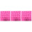 3Pièces Moules Silicone Lettres Bouton Rose Parcook Utilisable Four 3