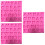 3Pièces Moules Silicone Lettres Bouton Rose Parcook Utilisable Four 6