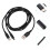 3Pièces Câble Data Chargeur USB Type-C Nylon Résistant Noir 10