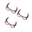 3Pièces Lunettes Noires Party Accessoires Rigides 2