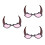 3Pièces Lunettes Noires Party Accessoires Rigides 4