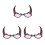 3Pièces Lunettes Noires Party Accessoires Rigides 5