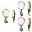 6Pièces Ensemble Mano Portable Peignes 6