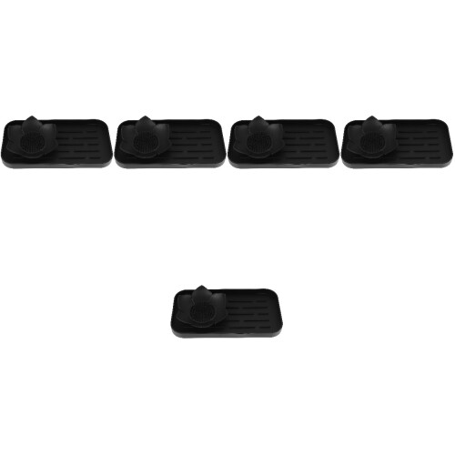 5Ensembles Porte- Silicone Noir Drainage Rapide Pour Cuisine 2
