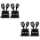 4Pièces Support Livres Multifonction Métal Noir Décoratif Et 5