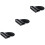 3Pièces Support Pied Pour Douche Noir En Aluminium Résistant 4