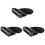 3Pièces Support Pied Pour Douche Noir En Aluminium Résistant 2