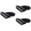 3Pièces Support Pied Pour Douche Noir En Aluminium Résistant 5