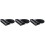 3Pièces Support Pied Pour Douche Noir En Aluminium Résistant 3