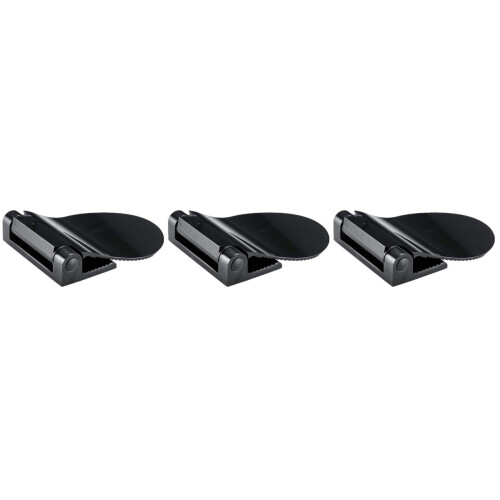 3Pièces Support Pied Pour Douche Noir En Aluminium Résistant 2