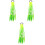 3Pièces Perruques Enfants Braids Vertes Accessoires Animations 3