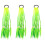 3Pièces Perruques Enfants Braids Vertes Accessoires Animations 4